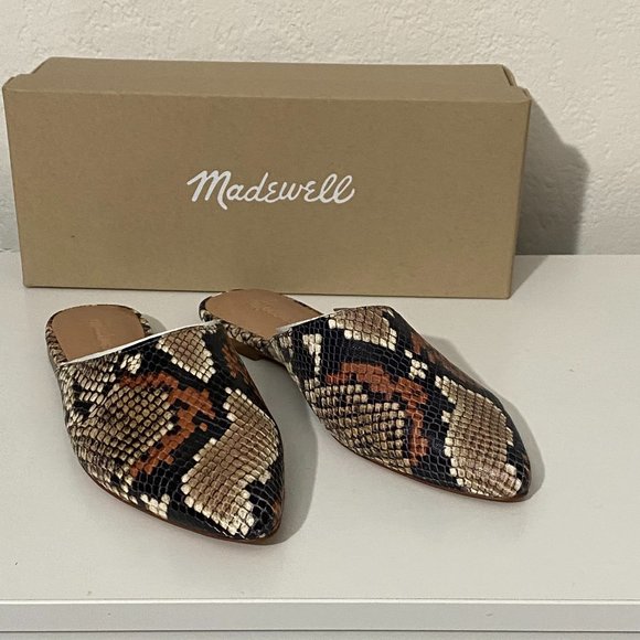 Madewell Shoes - Madewell Remi Mule, in Spiced Cider Multi Snake Print. NWT